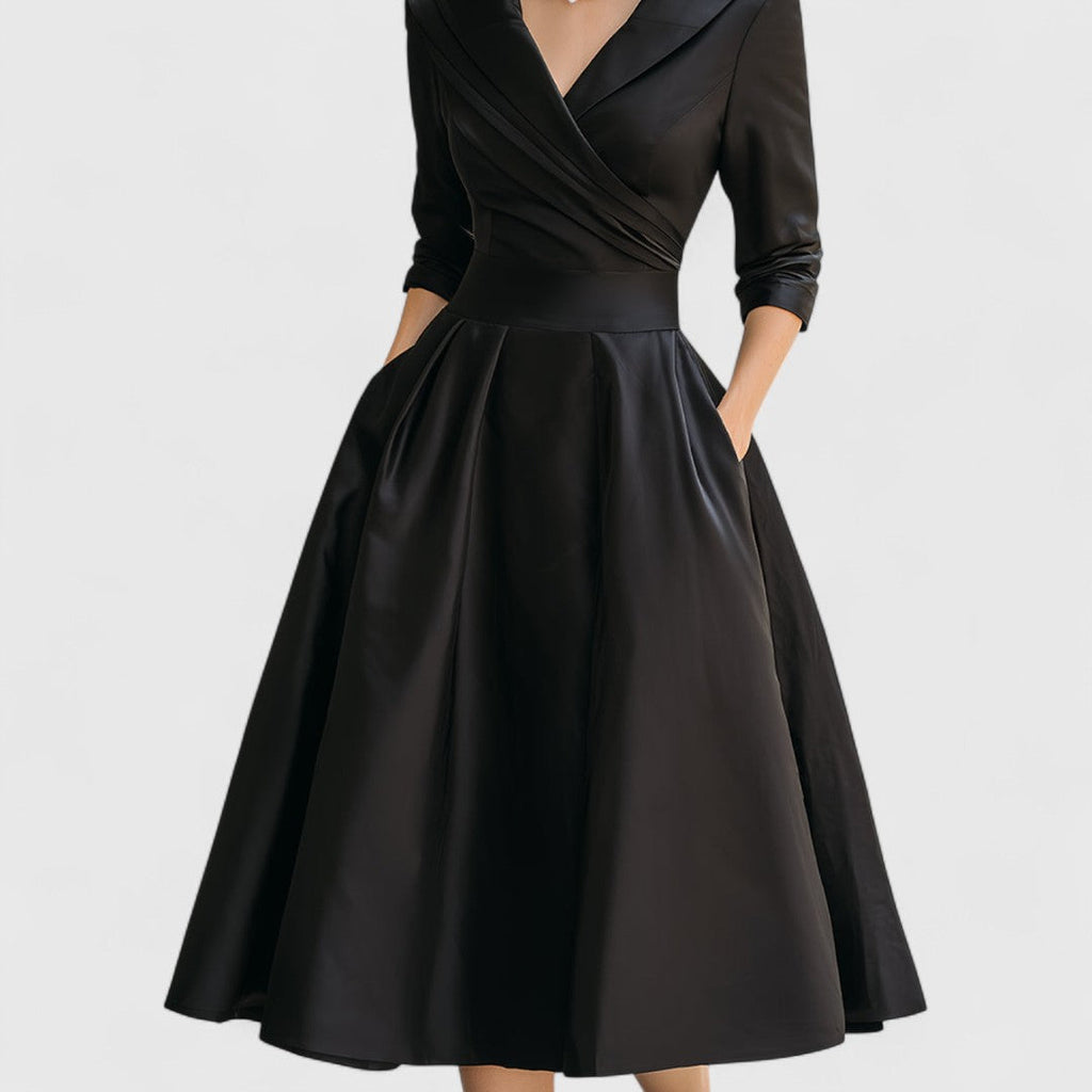 Rosalie | Elegantes Midikleid mit subtilem Glanz
