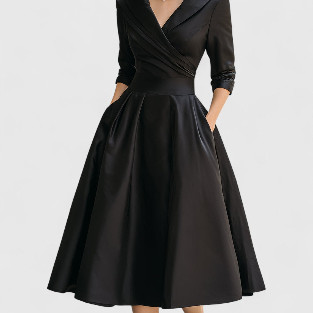 Rosalie | Elegantes Midikleid mit subtilem Glanz