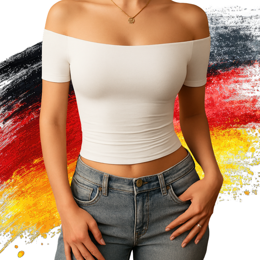 FitStyle Luzlie Off-Shoulder Kurzarm-Top