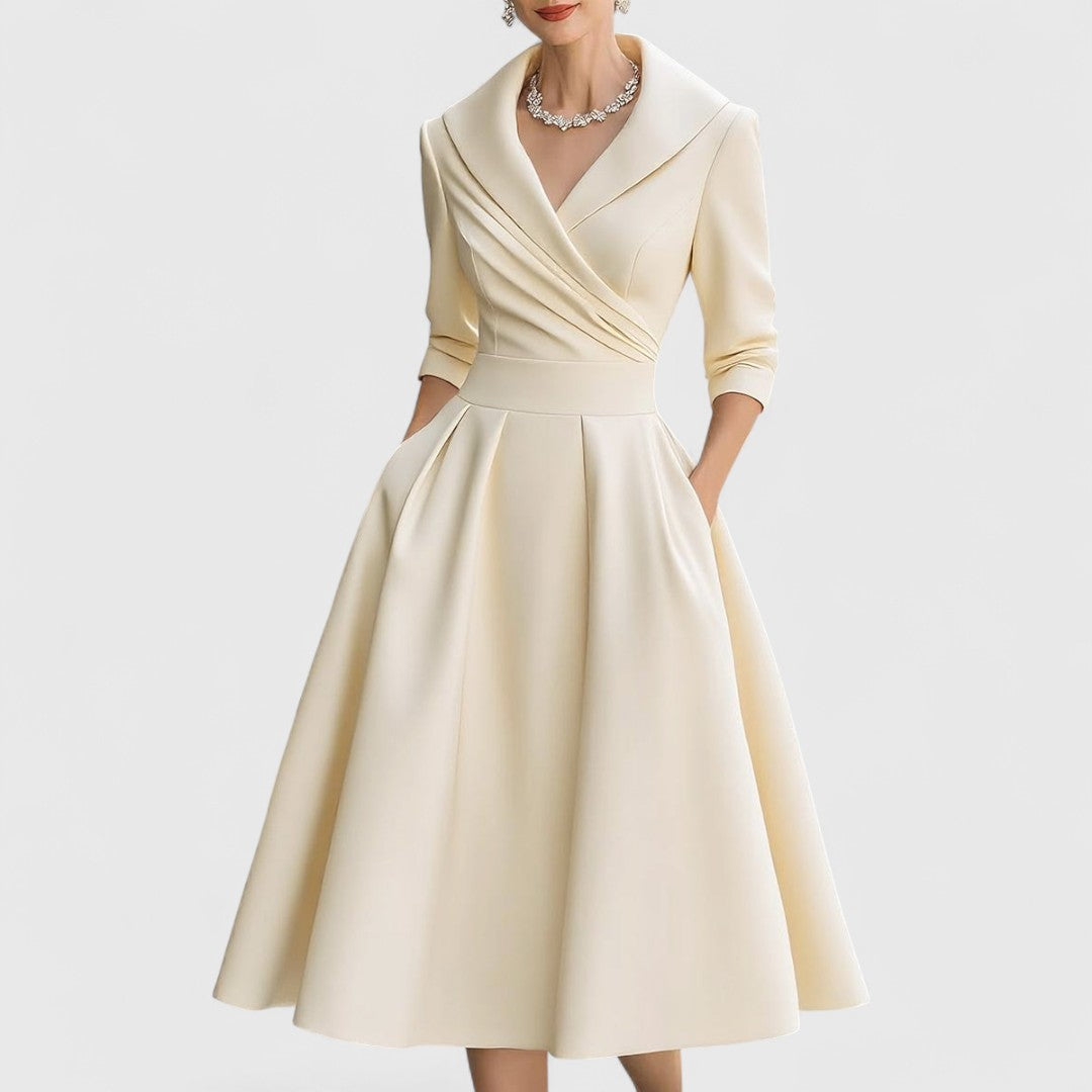 Rosalie | Elegantes Midikleid mit subtilem Glanz