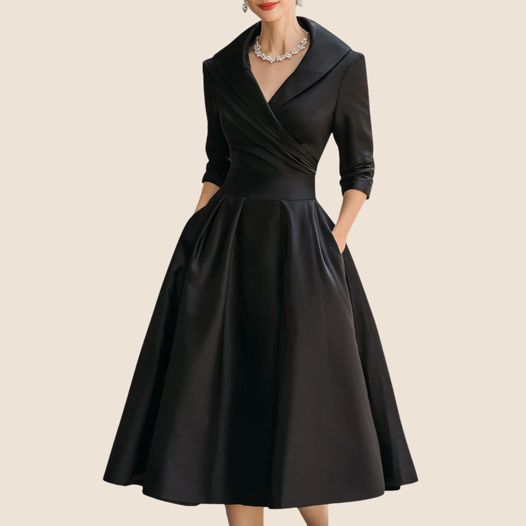 Rosalie | Elegantes Midikleid mit subtilem Glanz