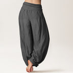 Yoga Lounge Hose Damen – Baumwolle mit elastischem Bund | Om & Lotus Design