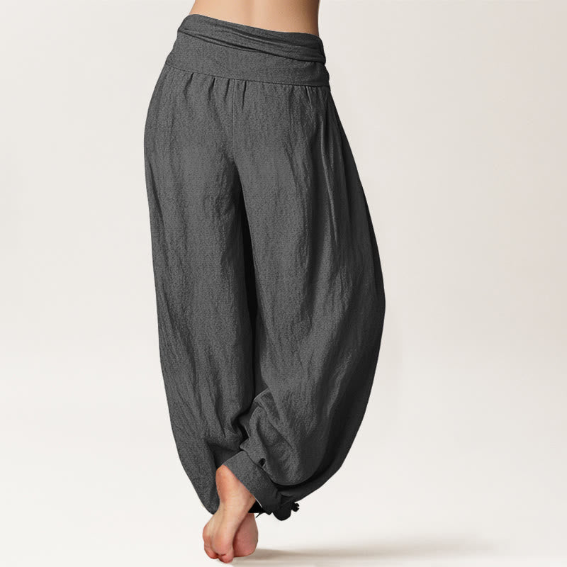Yoga Lounge Hose Damen – Baumwolle mit elastischem Bund | Om & Lotus Design