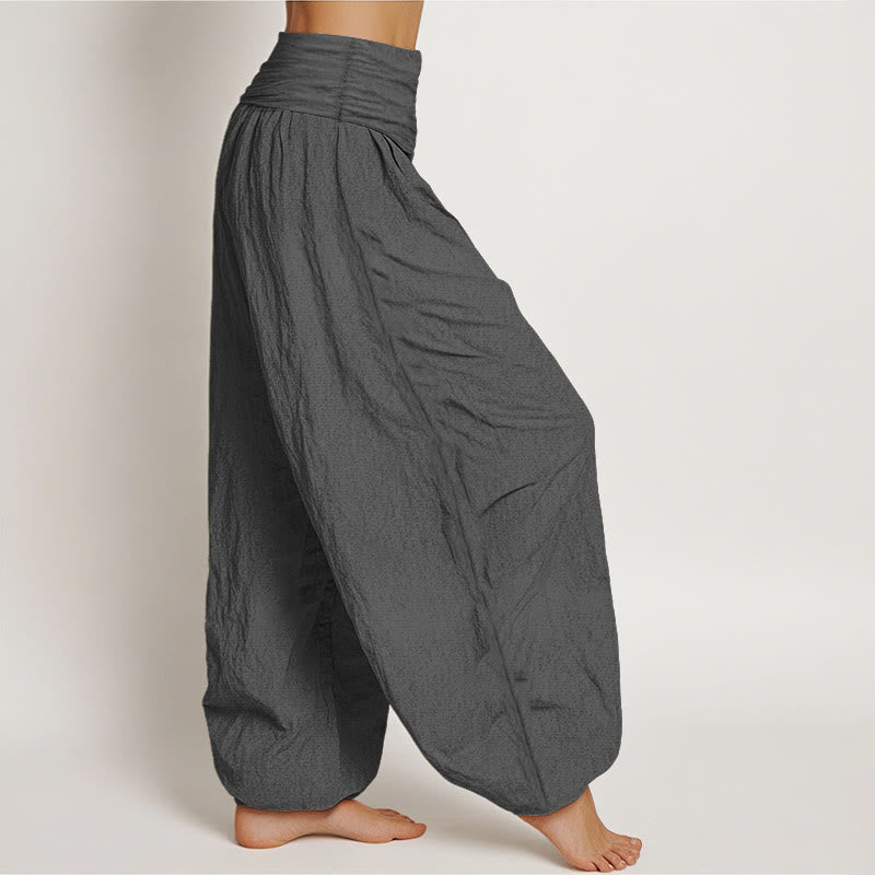 Yoga Lounge Hose Damen – Baumwolle mit elastischem Bund | Om & Lotus Design