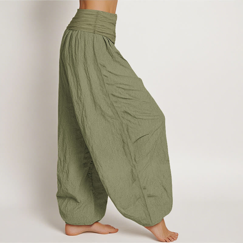 Yoga Lounge Hose Damen – Baumwolle mit elastischem Bund | Om & Lotus Design