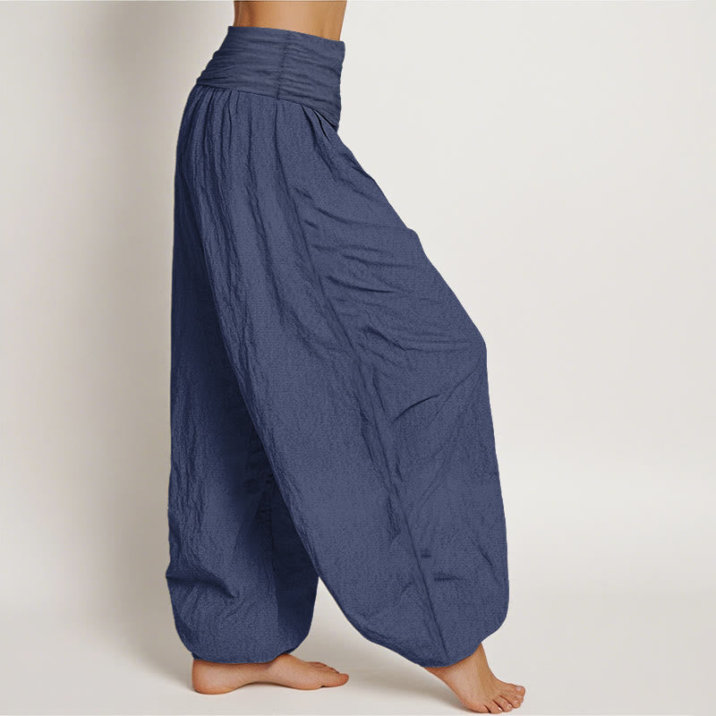 Yoga Lounge Hose Damen – Baumwolle mit elastischem Bund | Om & Lotus Design