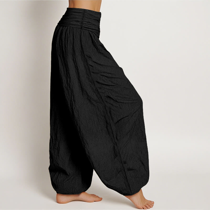 Yoga Lounge Hose Damen – Baumwolle mit elastischem Bund | Om & Lotus Design