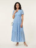 Brielle | V-Ausschnitt Kurzarm Tiered Midi Kleid