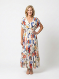 Savannah | Kurzes, ärmelloses, plissiertes Midi-Kleid