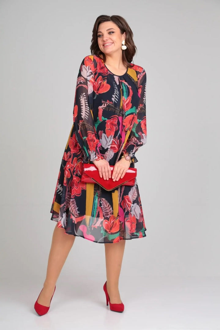 Florine – Elegantes Blumenkleid