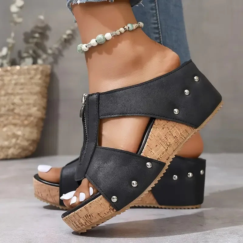 Marie | Orthopädische Sandalen mit Keilabsatz