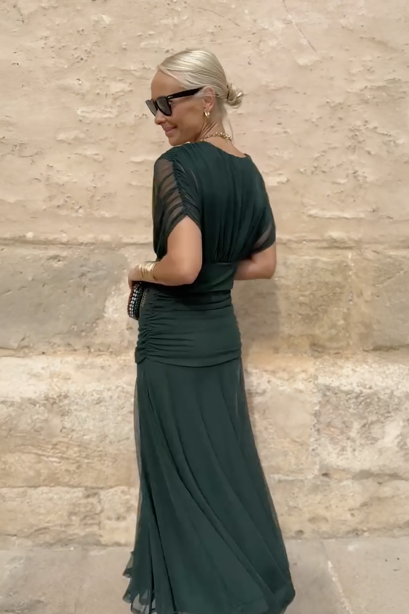Louise | Elegantes Maxikleid für Feste mit V-Ausschnitt