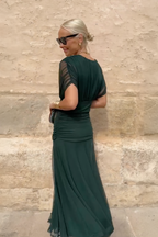 Louise | Elegantes Maxikleid für Feste mit V-Ausschnitt