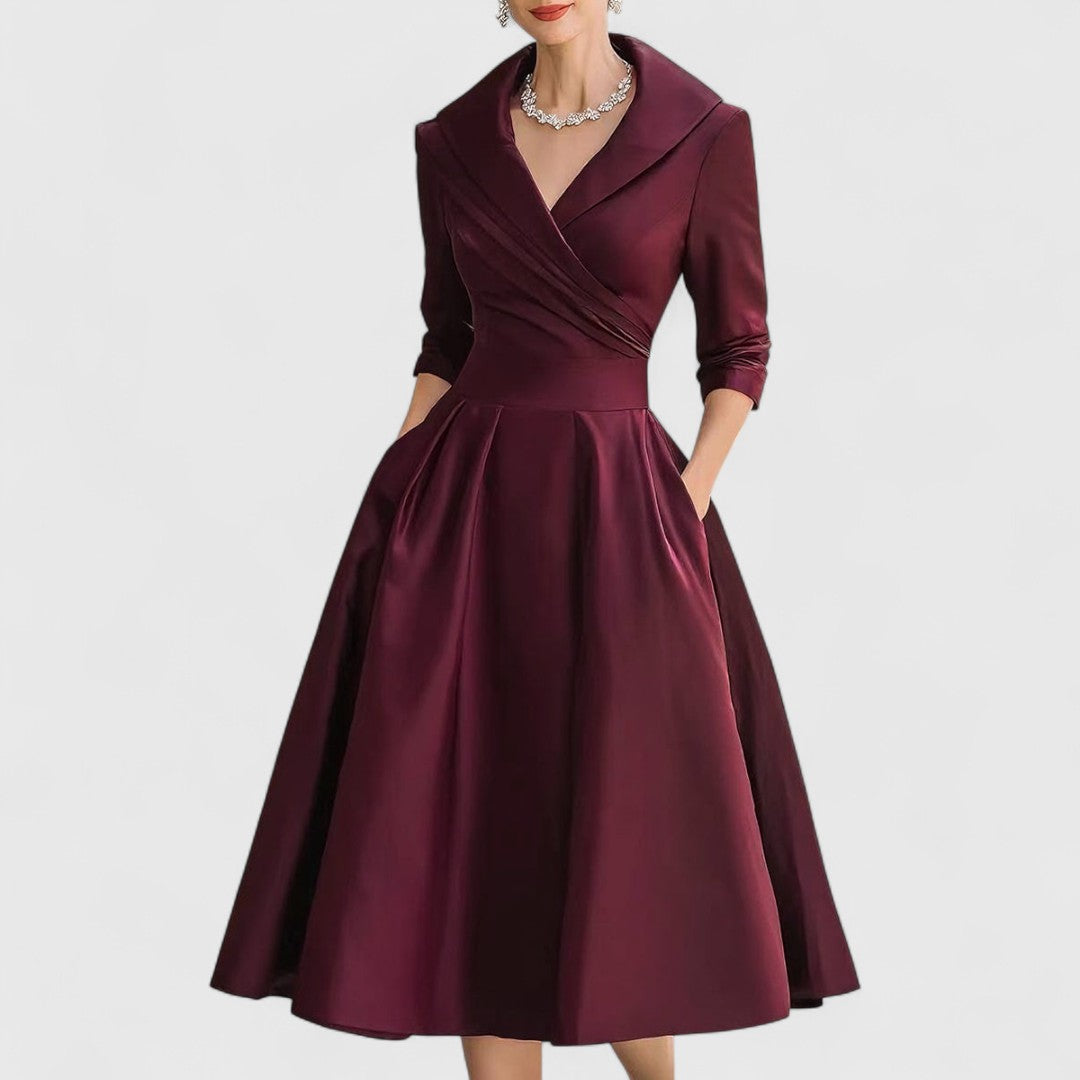 Rosalie | Elegantes Midikleid mit subtilem Glanz
