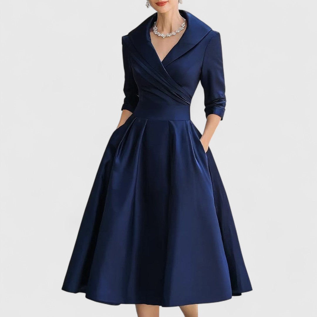Rosalie | Elegantes Midikleid mit subtilem Glanz