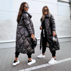Noelia | Lange, elegante Steppjacke im Bomber-Stil