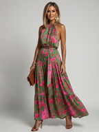 Rowen | Drapiertes Halter-Midi-Kleid