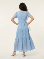 Brielle | V-Ausschnitt Kurzarm Tiered Midi Kleid