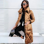 Noelia | Lange, elegante Steppjacke im Bomber-Stil