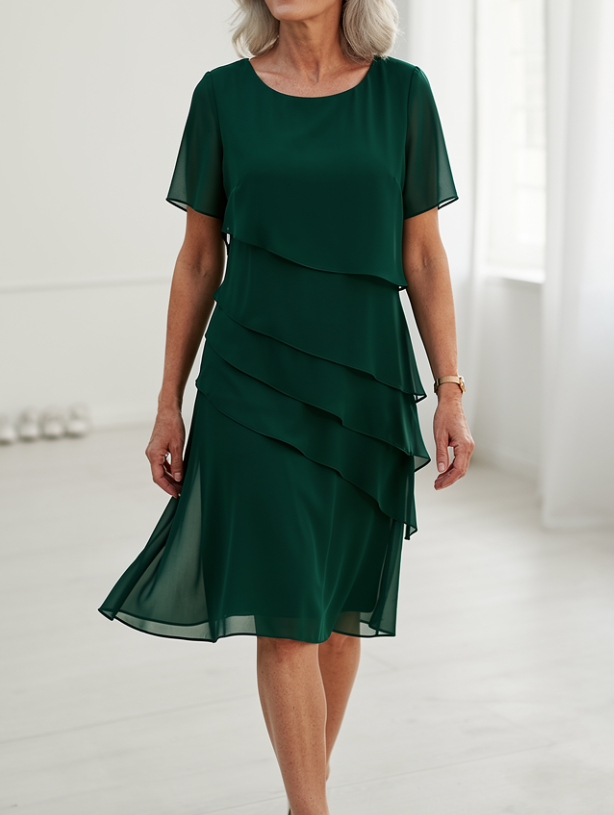 Juliette | Elegantes, fließendes Kleid mit Rüschen