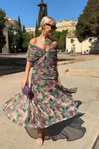 Louise | Elegantes Maxikleid für Feste mit V-Ausschnitt