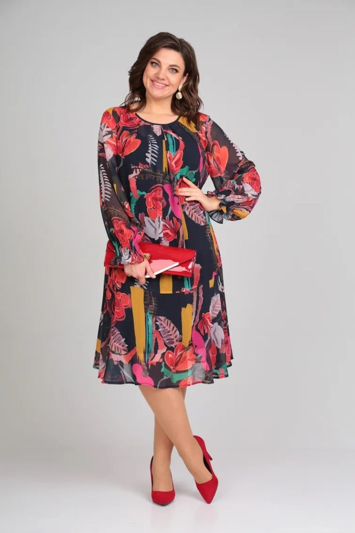 Florine – Elegantes Blumenkleid