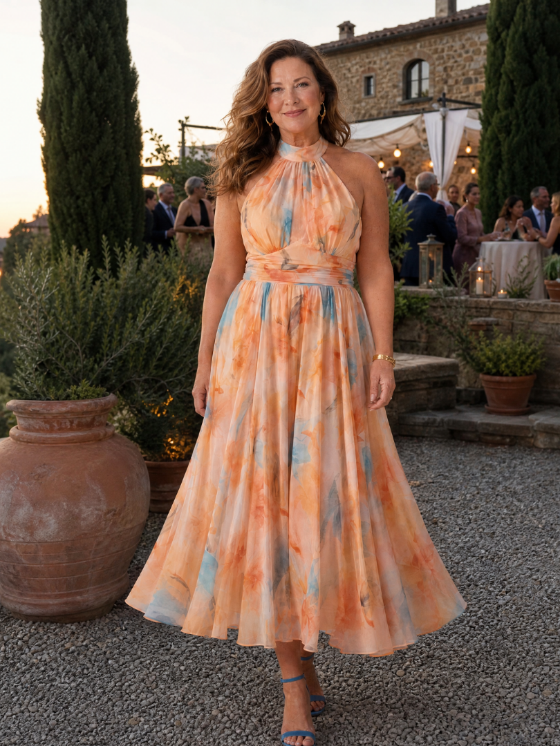 Elin | Weiches Halter-Midi-Kleid