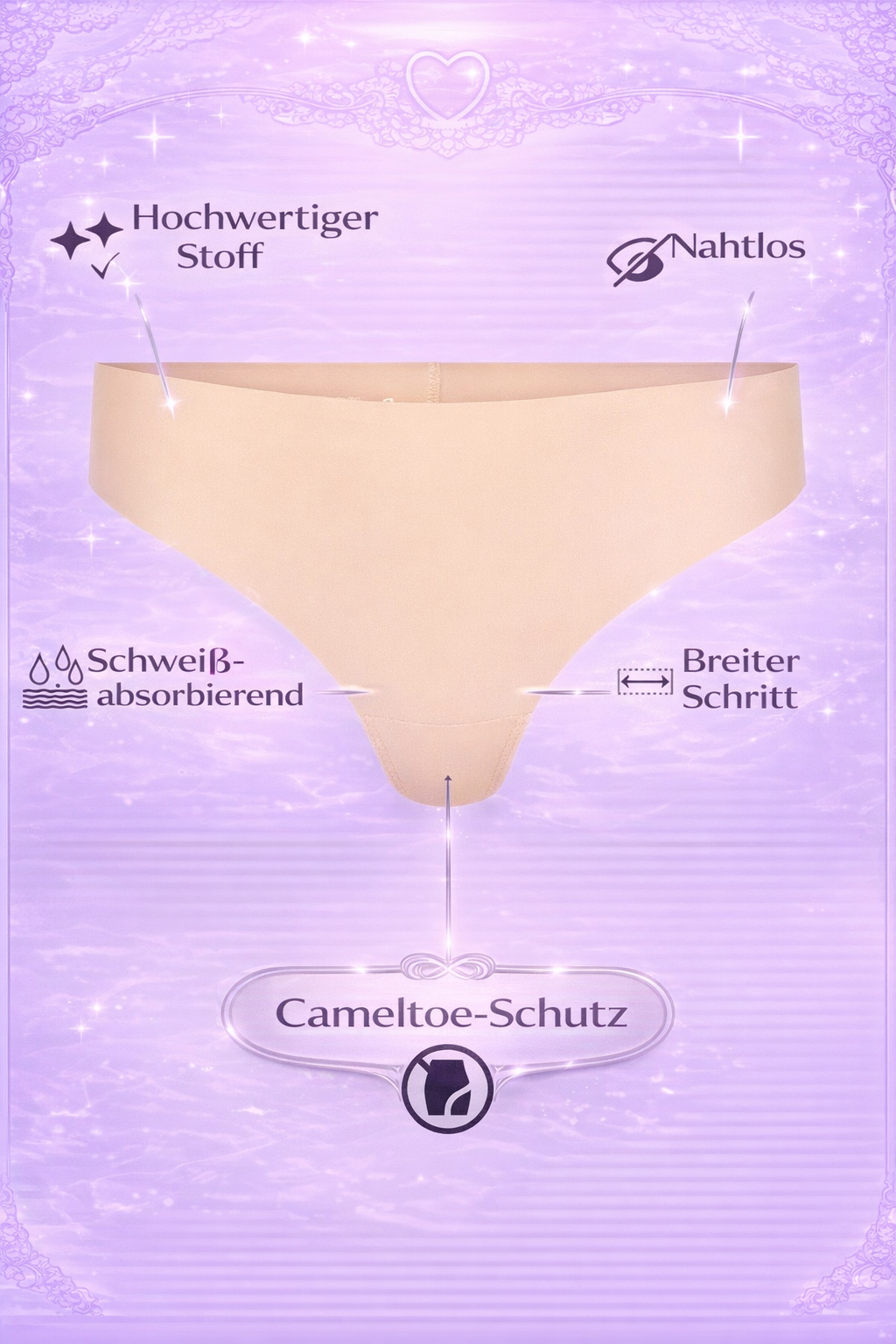 FitStyle Unsichtbarer Camel-Toe-String