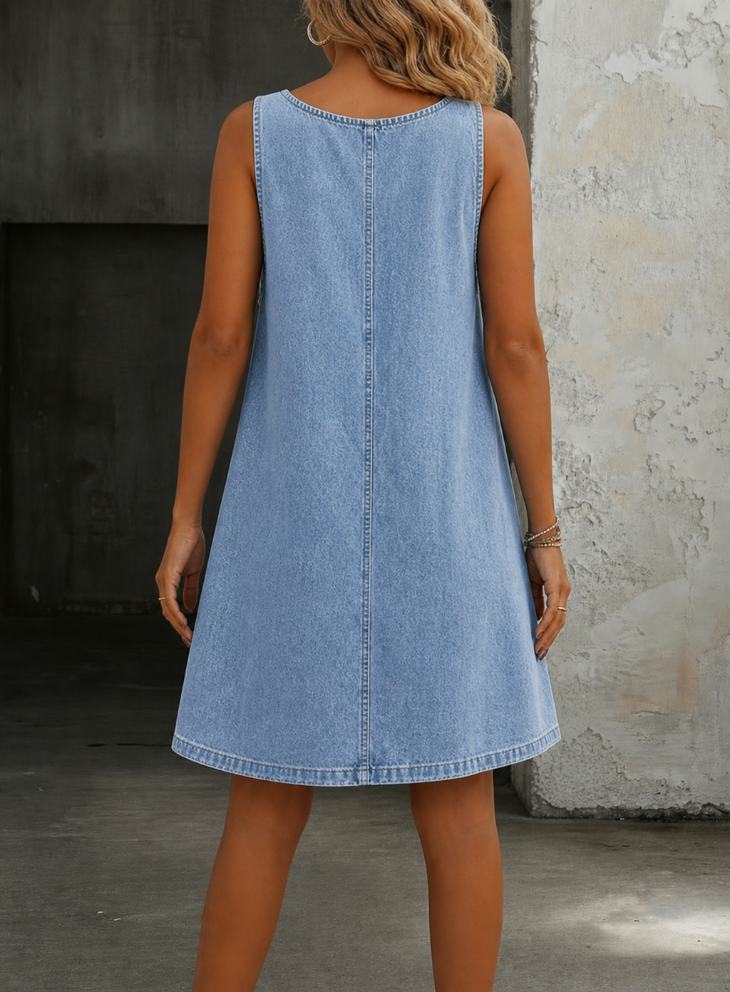 Lisa | Lässiges Denim-Overall-Kleid