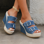 Atelier | Fray Edge Wedge Sandalen