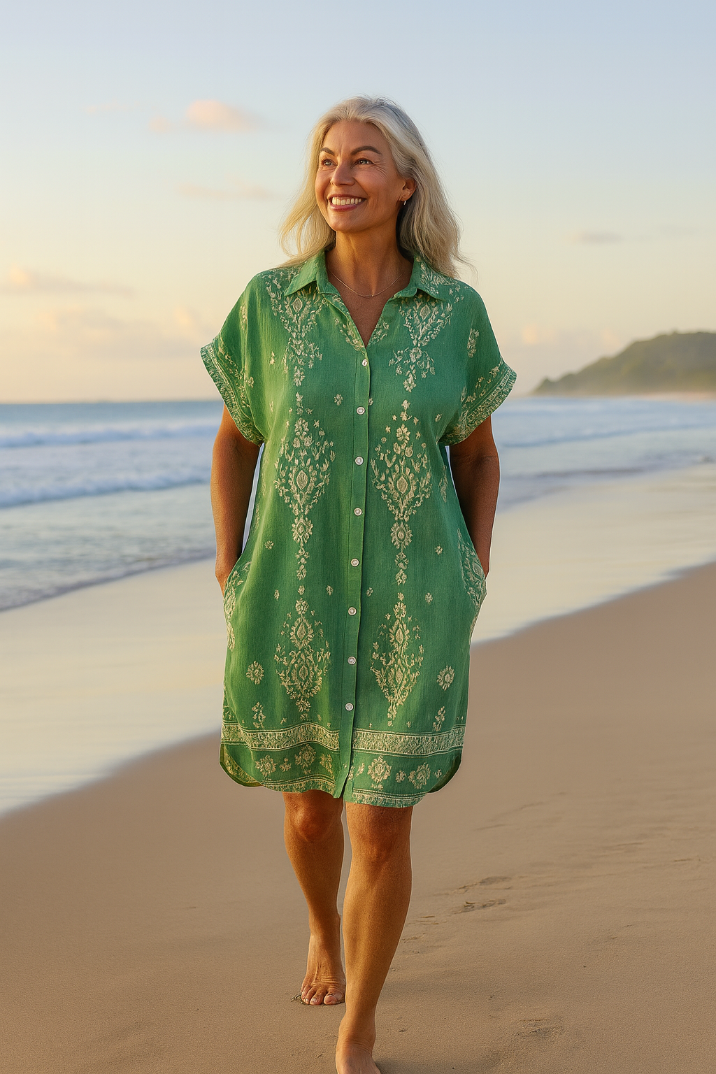 Zafira | Boho Leinenkleid