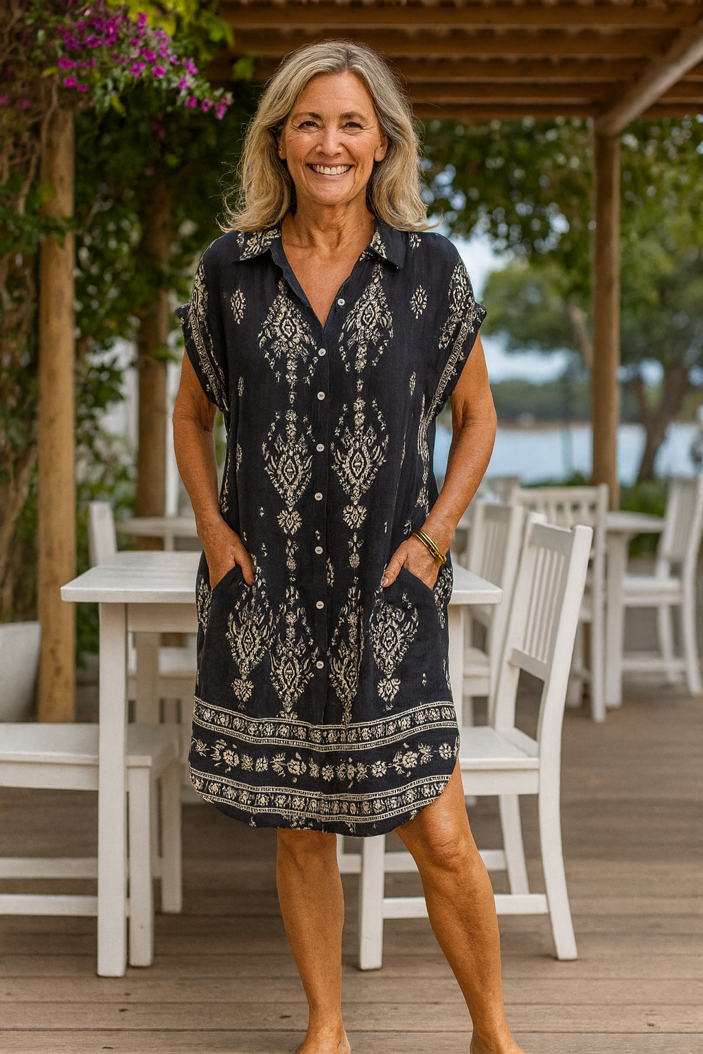 Zafira | Boho Leinenkleid