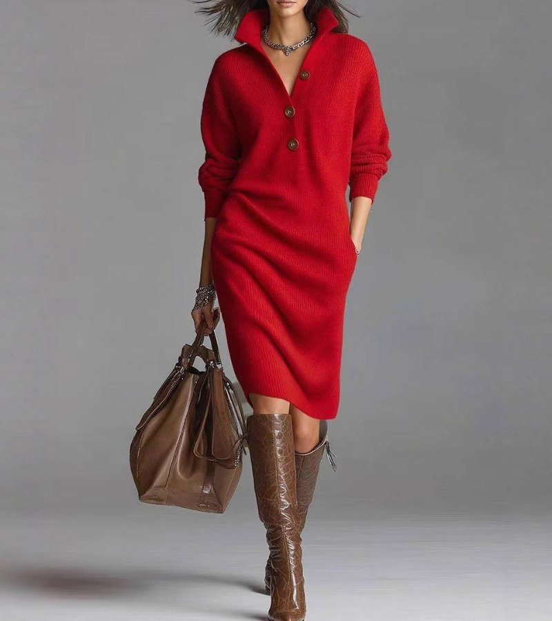 Scarlett | Elegantes Strickkleid mit zeitloser Ausstrahlung