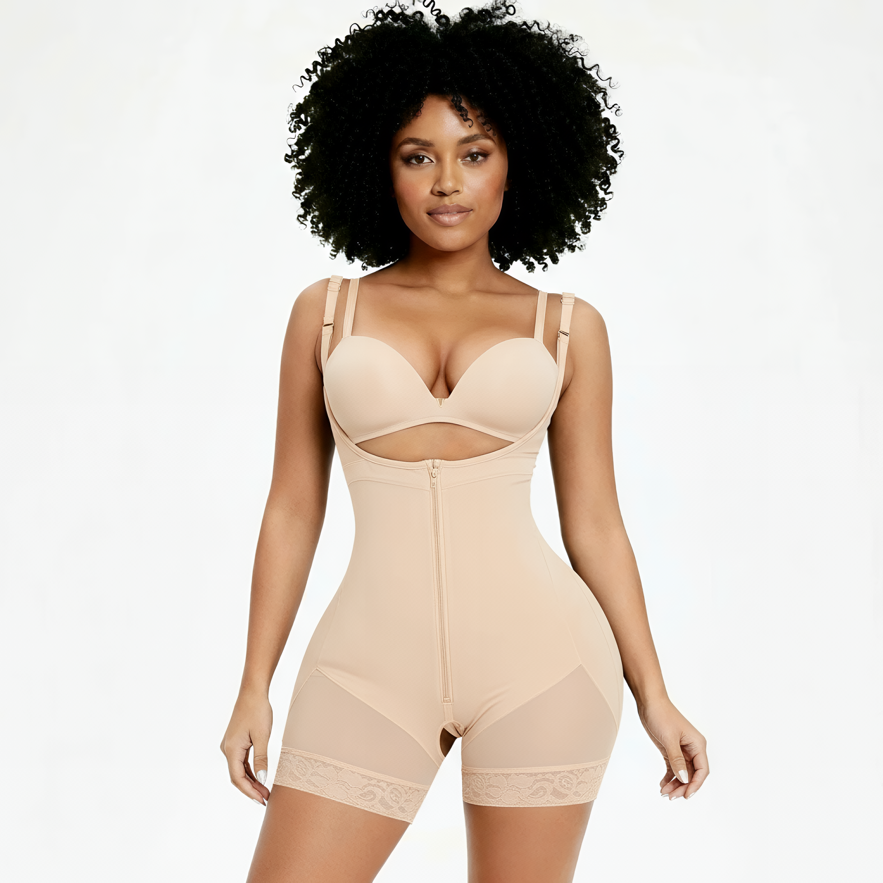 Formender Shapewear Body mit Häkchen und Reißverschluss