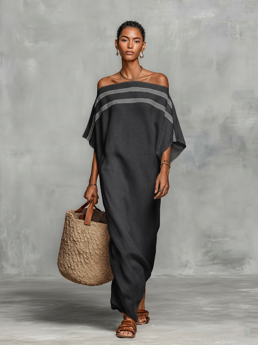 Ottilie | Minimalistisch Leinen Maxi Kleid