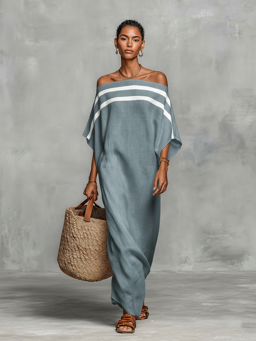 Ottilie | Minimalistisch Leinen Maxi Kleid
