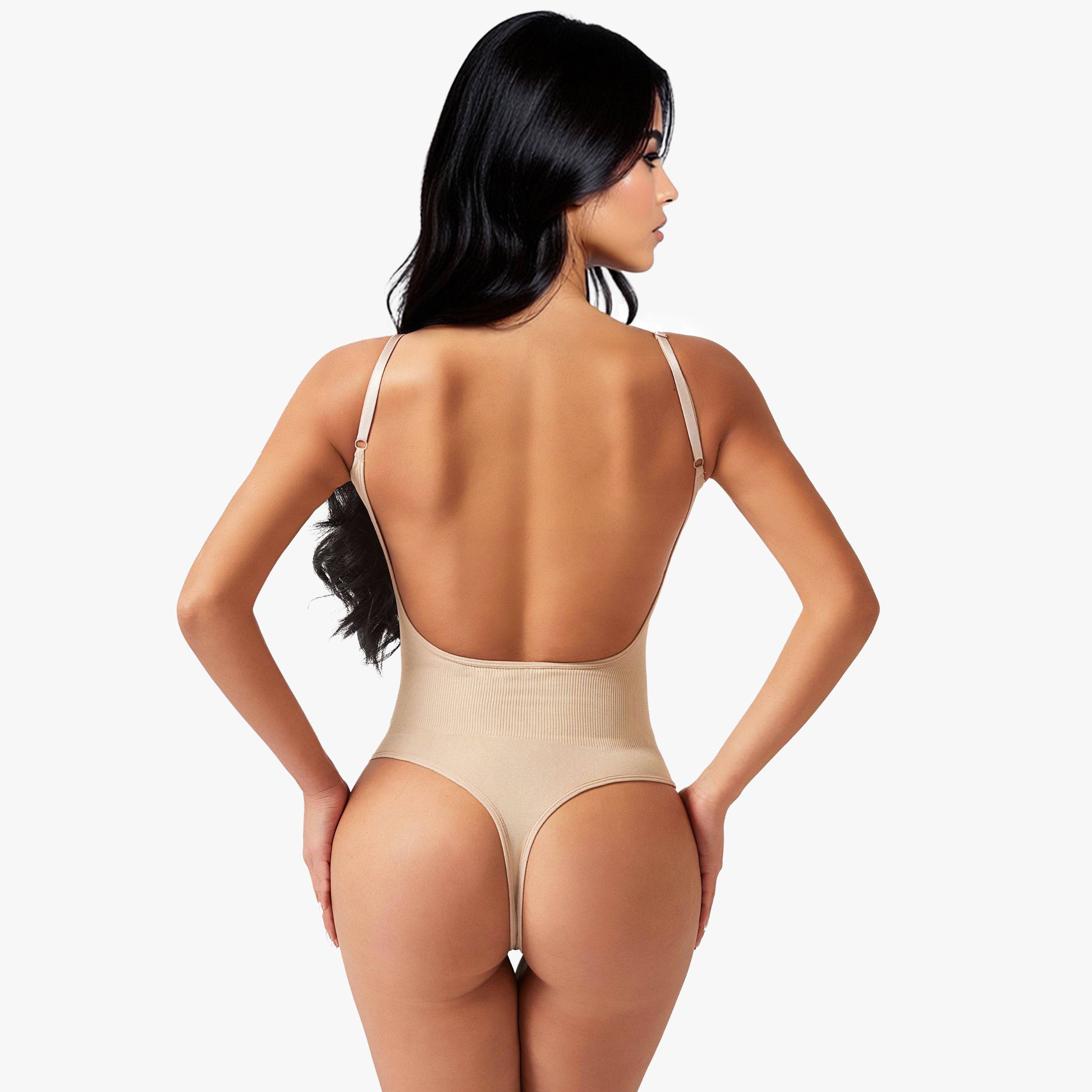 Formender Body mit offenem Rücken und String