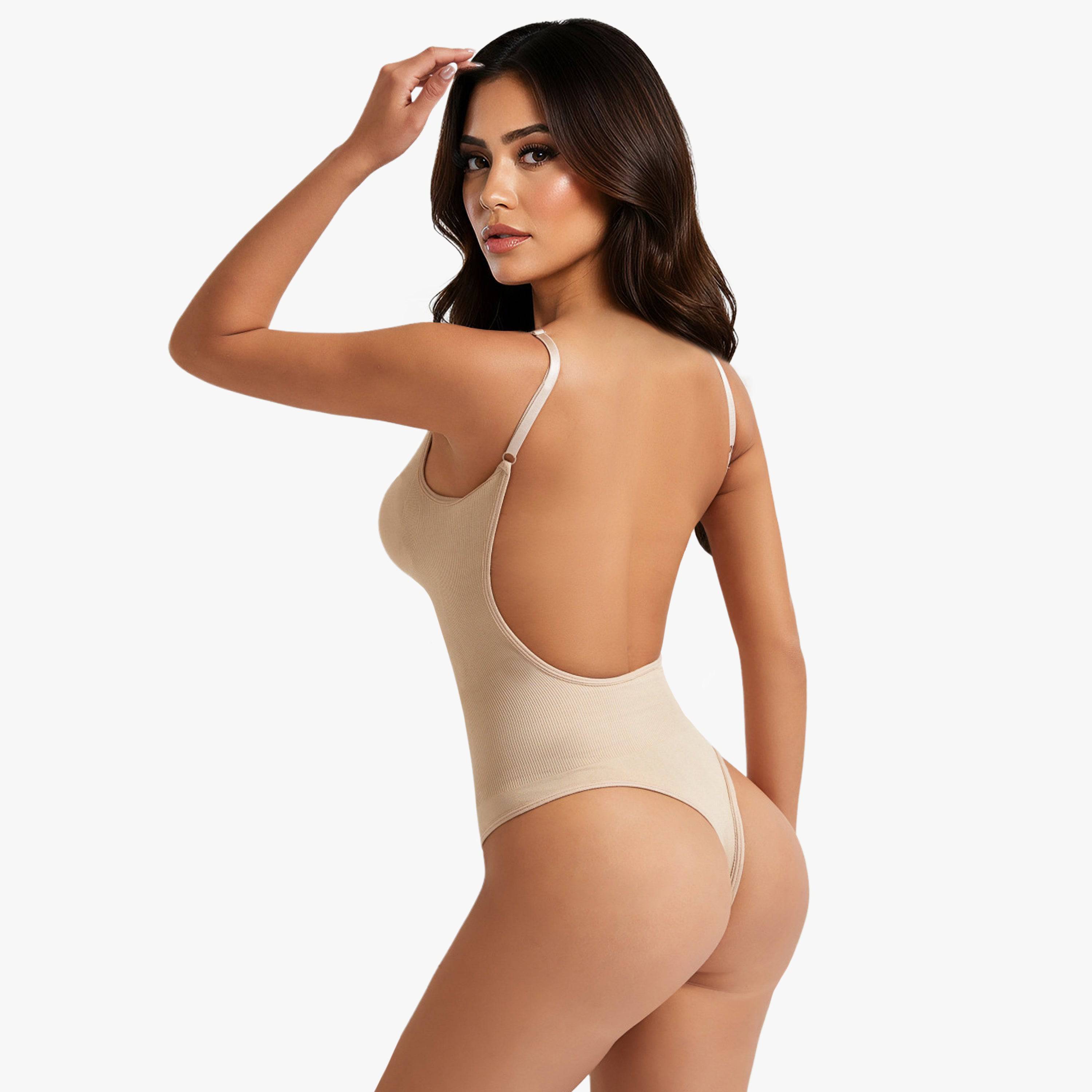 Formender Body mit offenem Rücken und String