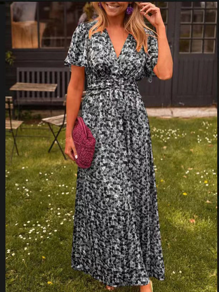 Élina – Lange fließende Blumenrobe