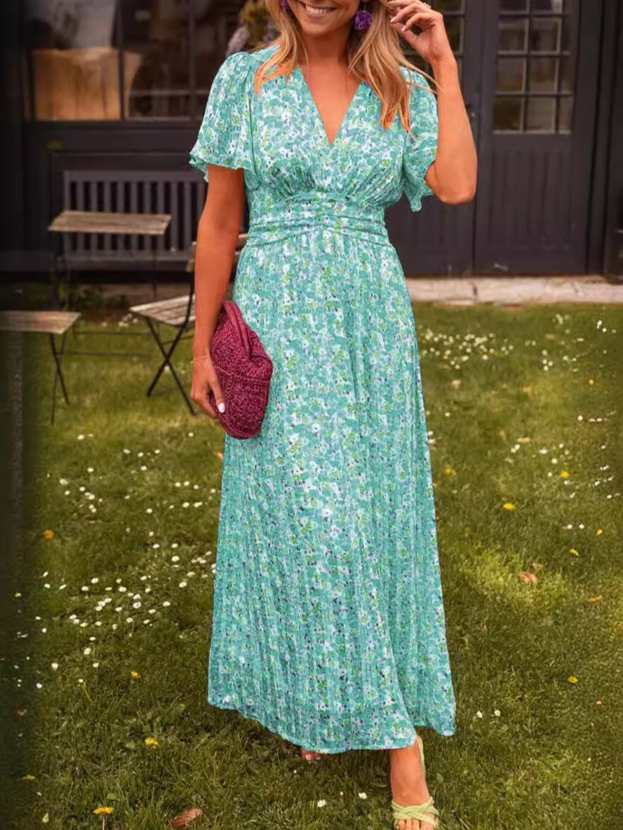 Élina – Lange fließende Blumenrobe