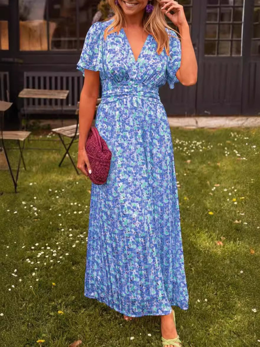 Élina – Lange fließende Blumenrobe
