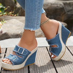 Atelier | Fray Edge Wedge Sandalen