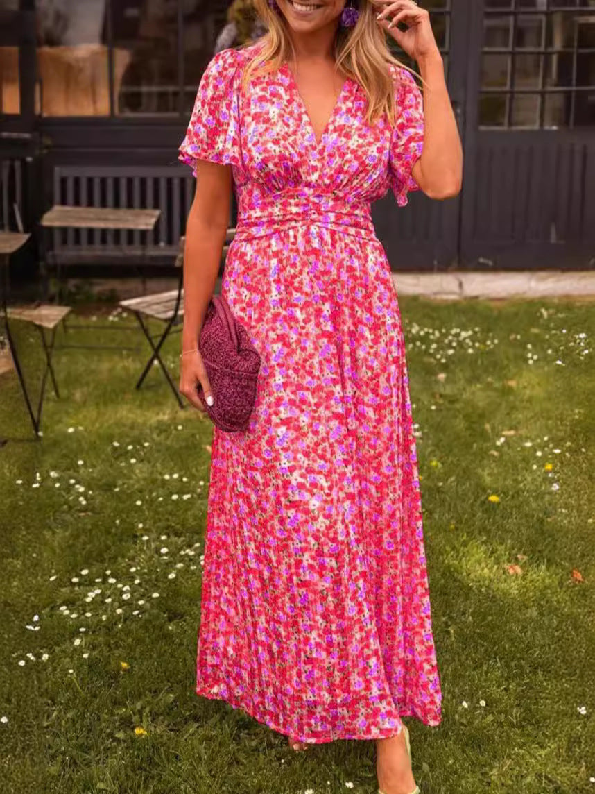 Élina – Lange fließende Blumenrobe