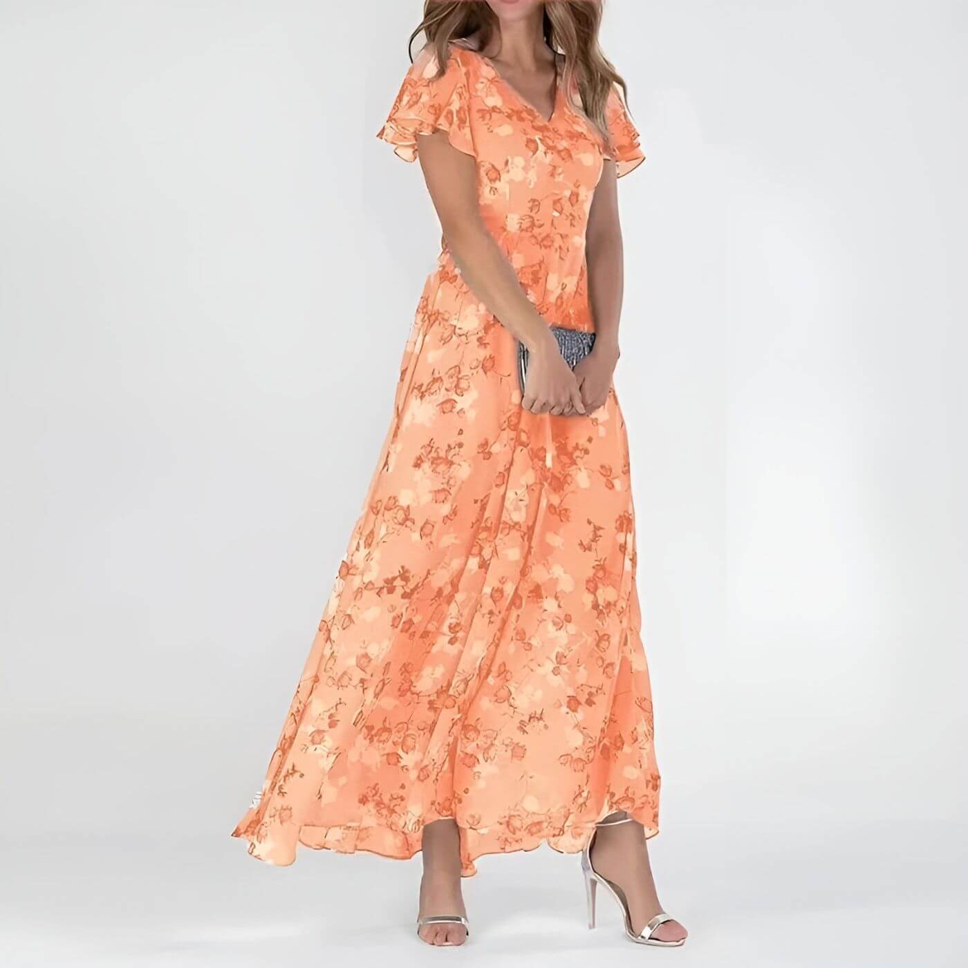 Missy | Maxikleid mit Blumenmuster und V-Ausschnitt