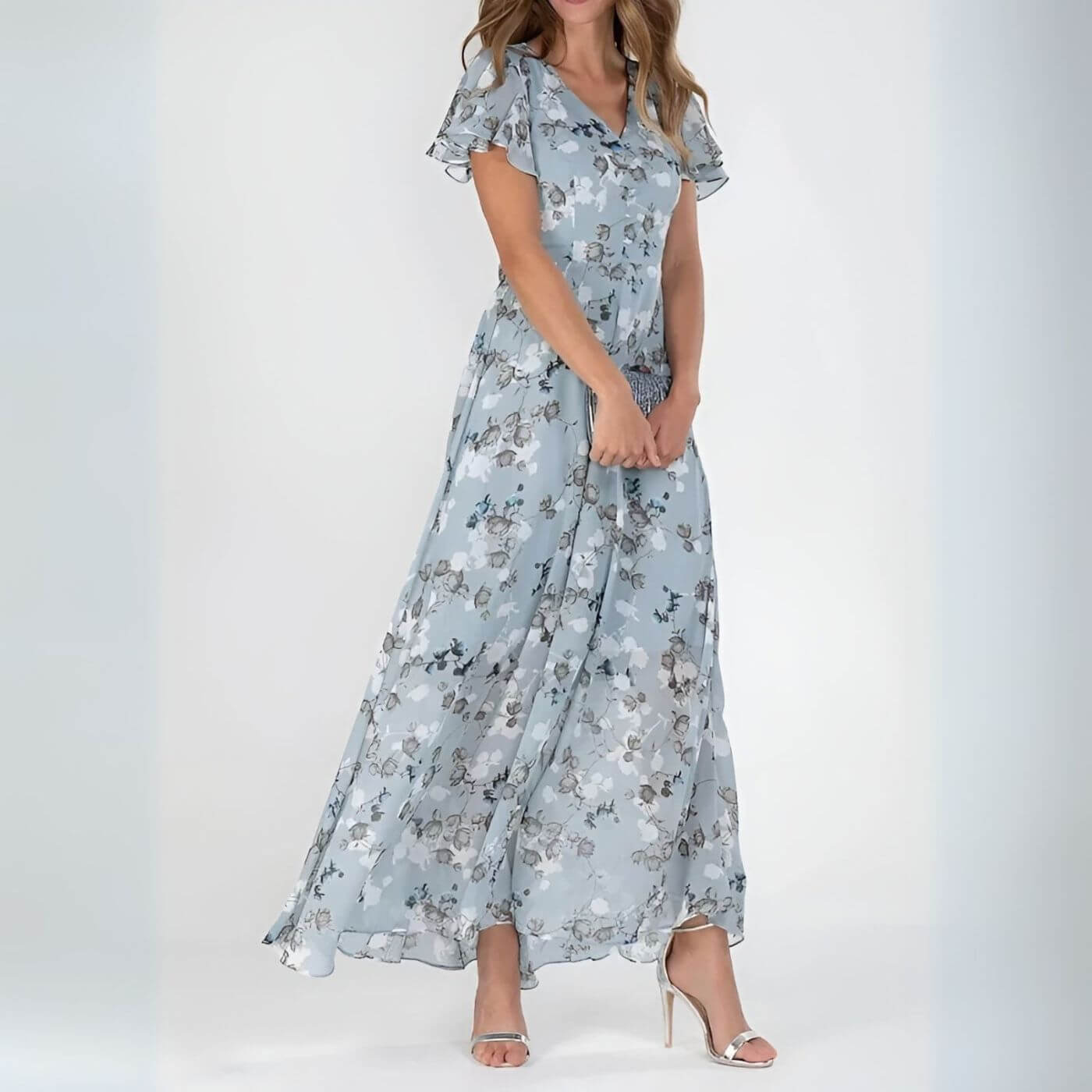 Missy | Maxikleid mit Blumenmuster und V-Ausschnitt