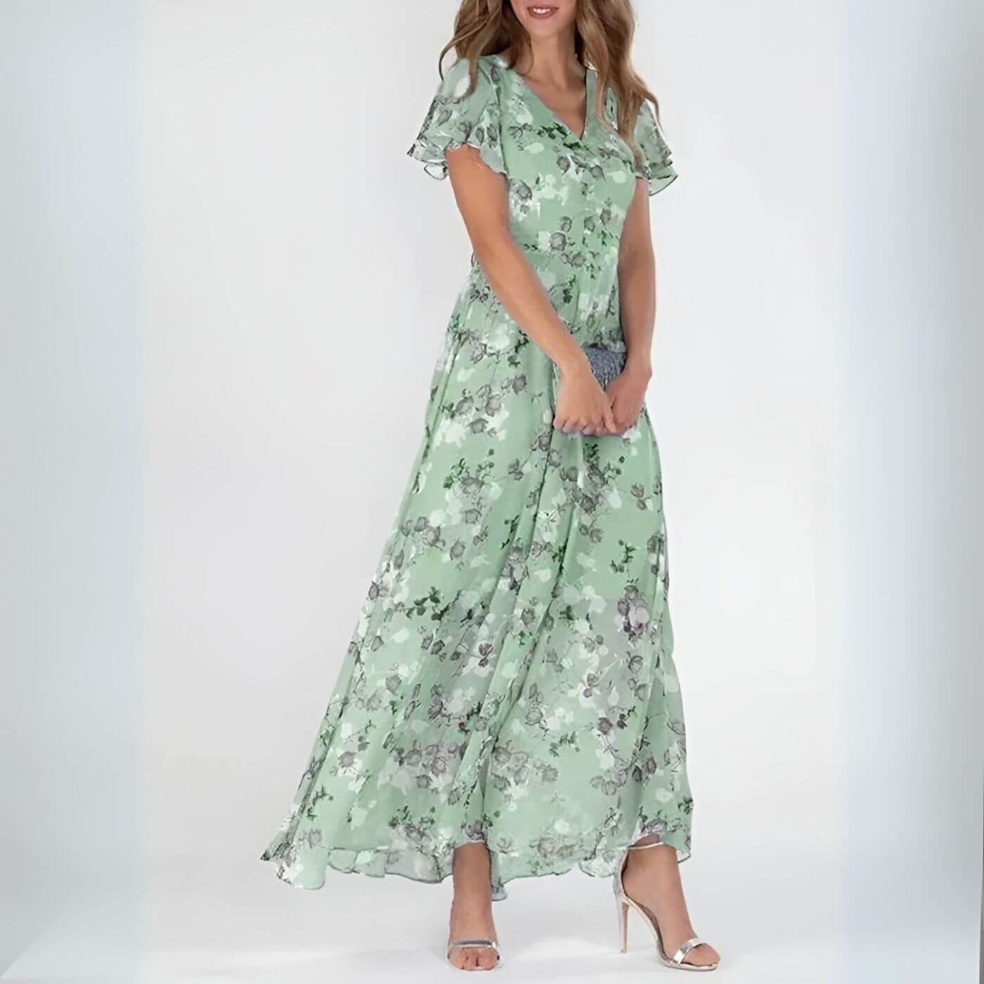 Missy | Maxikleid mit Blumenmuster und V-Ausschnitt