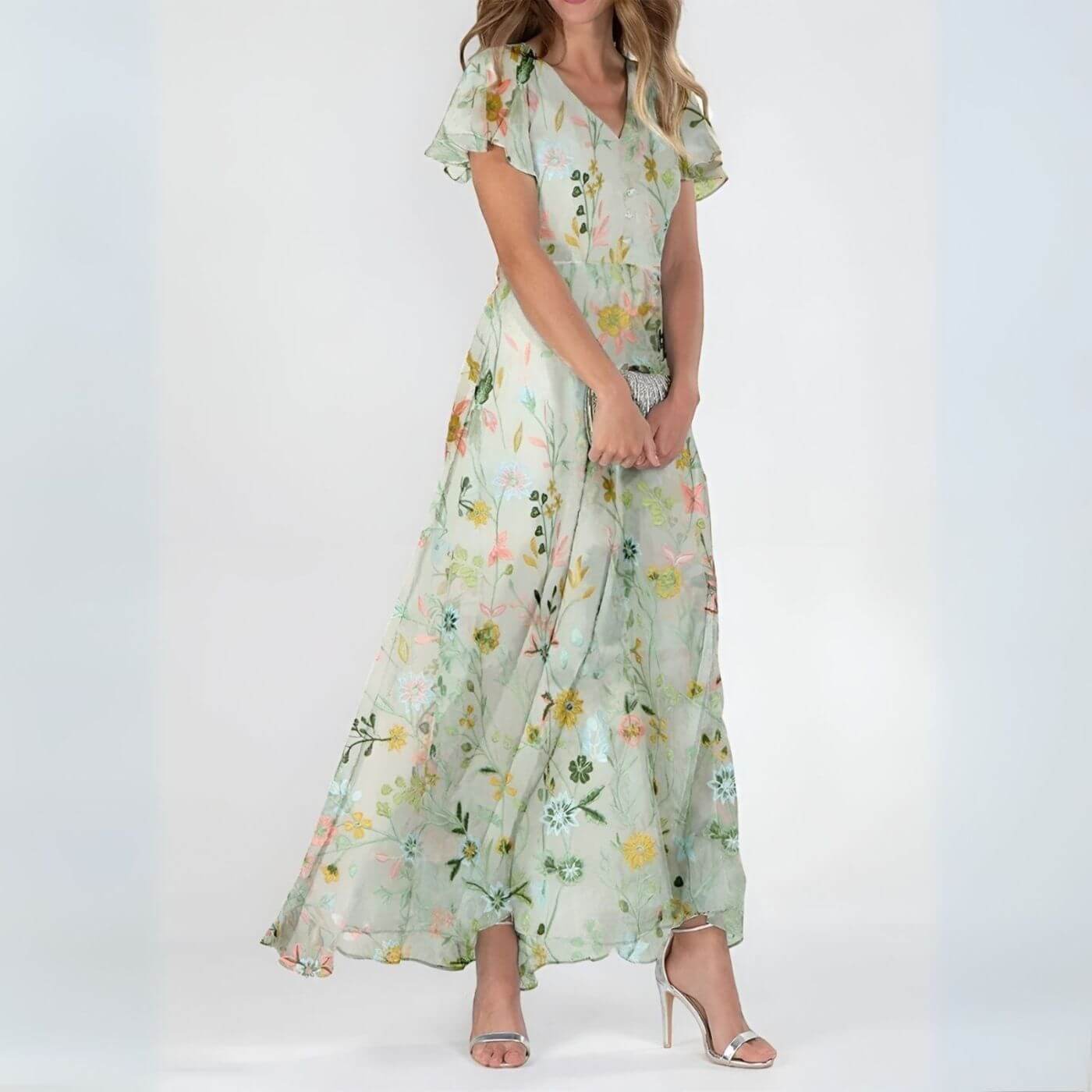 Missy | Maxikleid mit Blumenmuster und V-Ausschnitt