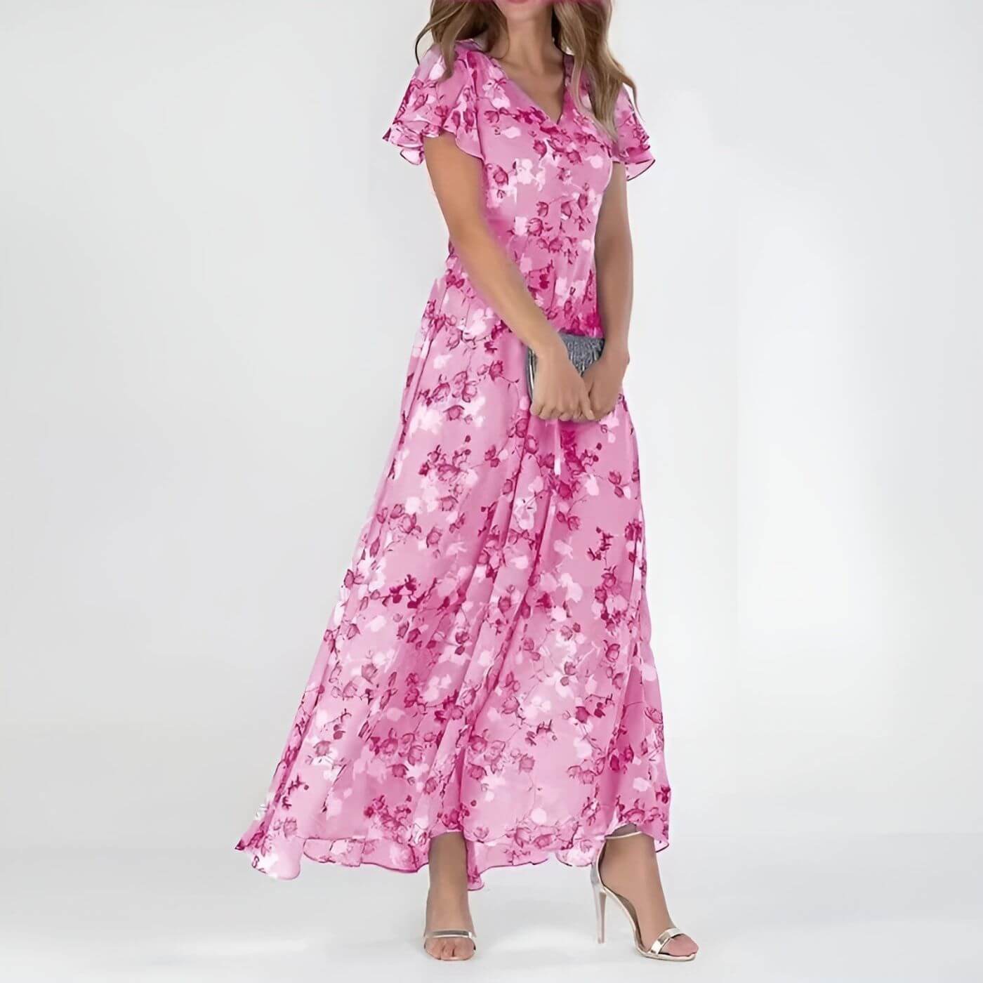 Missy | Maxikleid mit Blumenmuster und V-Ausschnitt