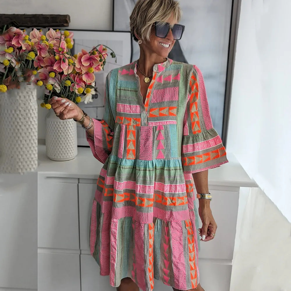 Juliane | Luftiges Boho-Stufen-Swingkleid