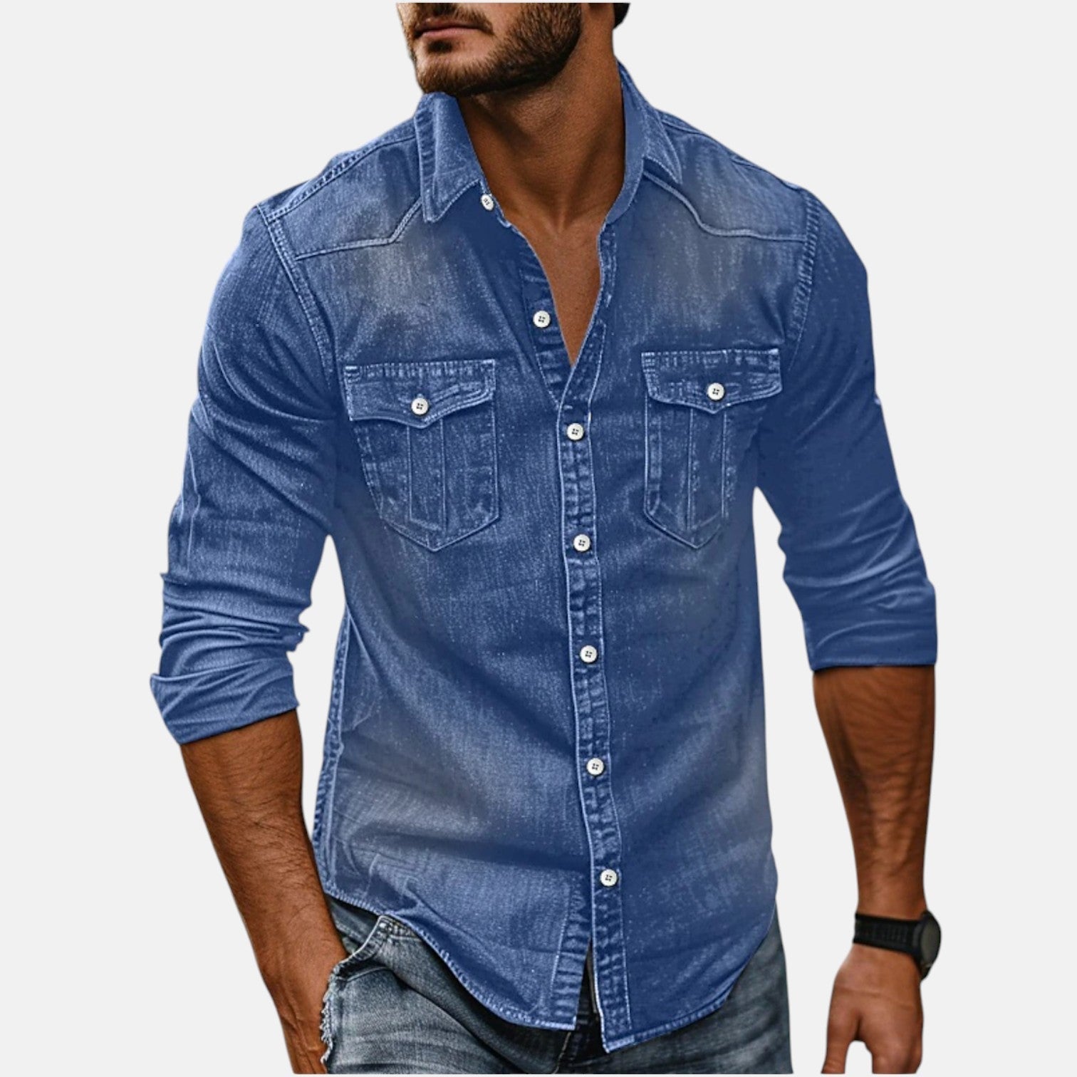 Fitstyle | Vielseitiges und Trendiges Herren-Denimhemd